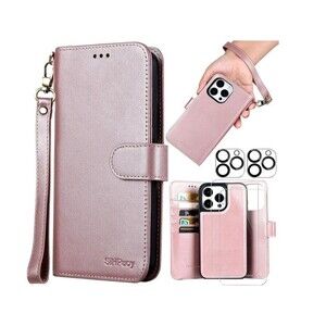 iPhone 15 Pro Max Wallet Case Set Rose Gold